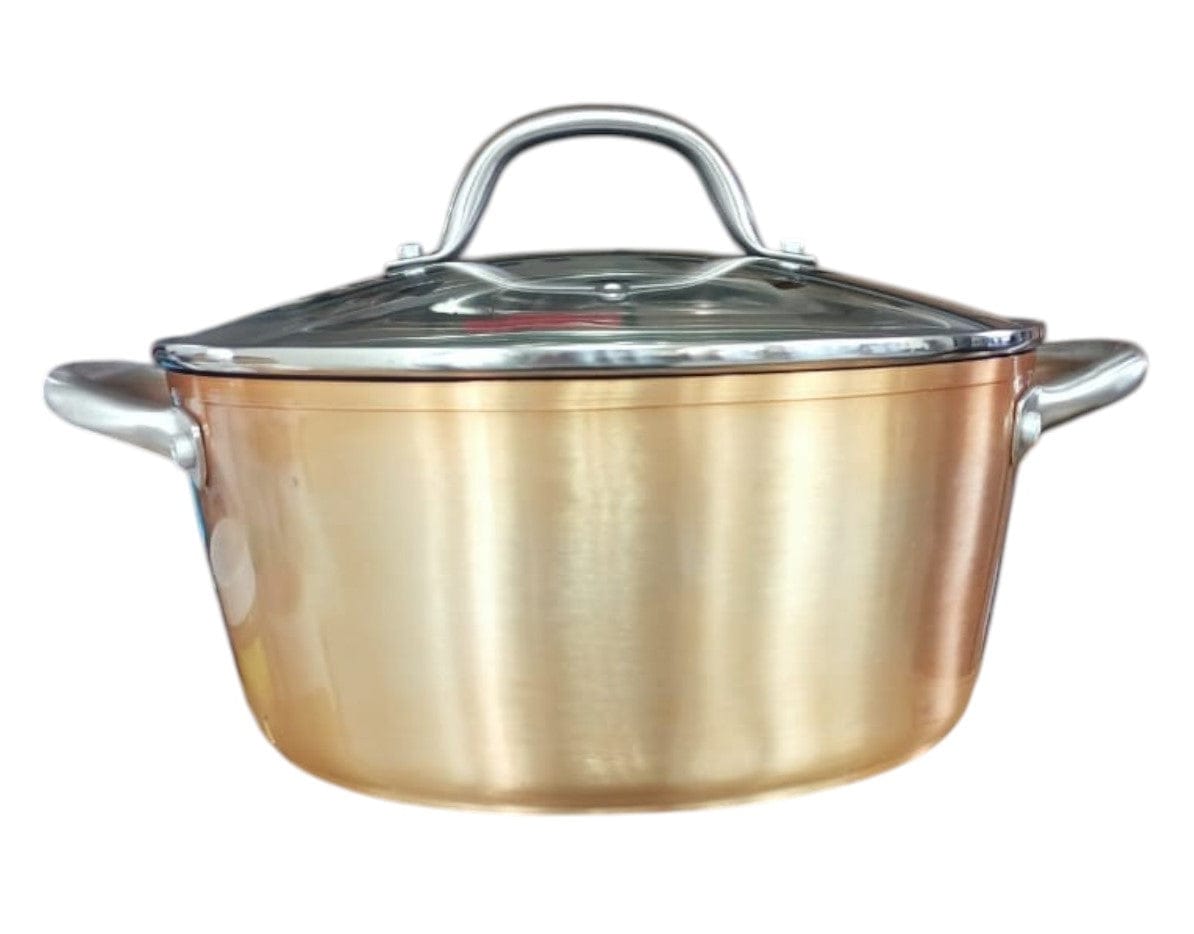 Local Kiwi Deals Saucepan With Glass Lid Non-stick Forged Aluminium