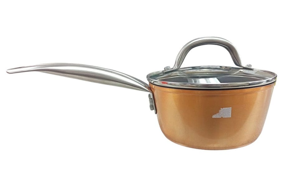 Local Kiwi Deals Saucepan With Glass Lid Non-stick Forged Aluminium