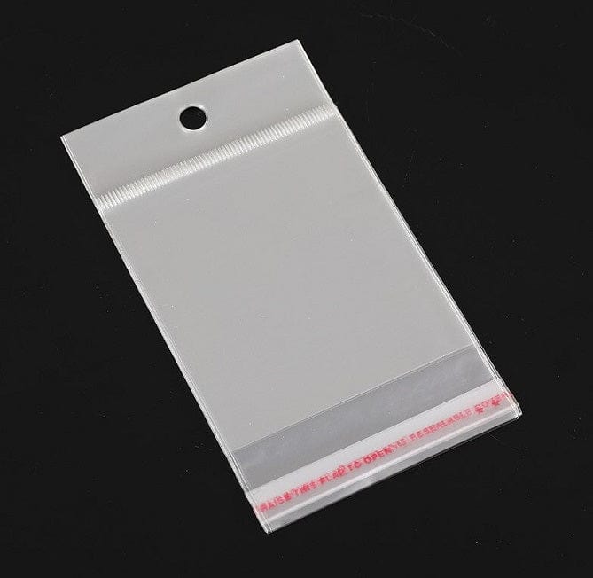 Local Kiwi Deals Self-Adhesive Clear Plastic Bag with Hanging Hole 11x19cm - Pack of 250 Pieces