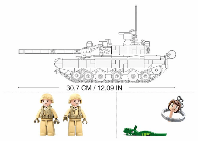 Local Kiwi Deals Sluban Model Bricks-99A Main Battle Tank 2 In 1 M38-B0790 893pcs