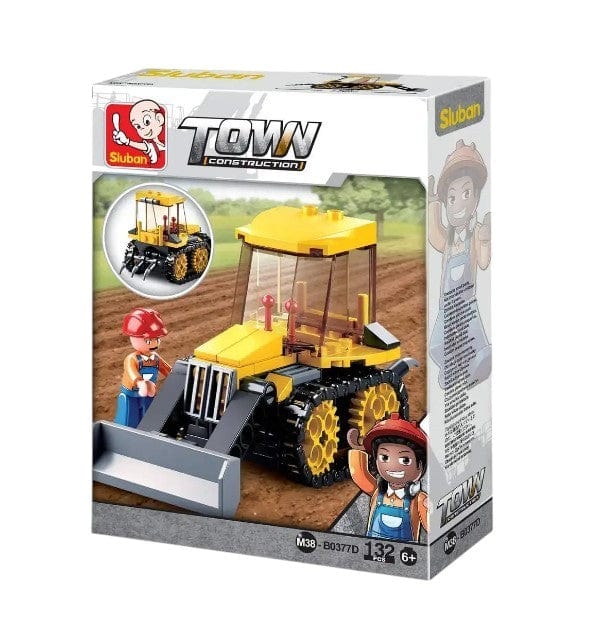 Local Kiwi Deals Sluban Town Construction Small Bulldozer 132 Pieces M38-B0377D