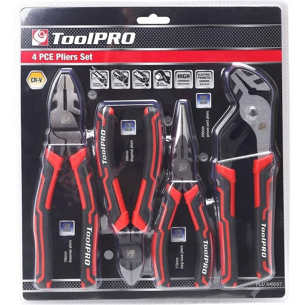 Local Kiwi Deals ToolPRO Plier Set 4 Piece