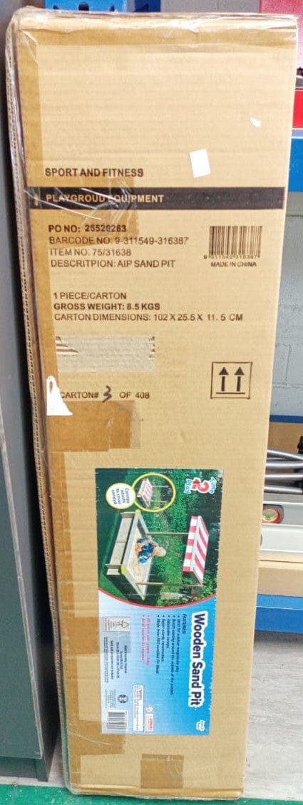 Local Kiwi Deals Wooden Sand Pit With Canopy 97x97cm