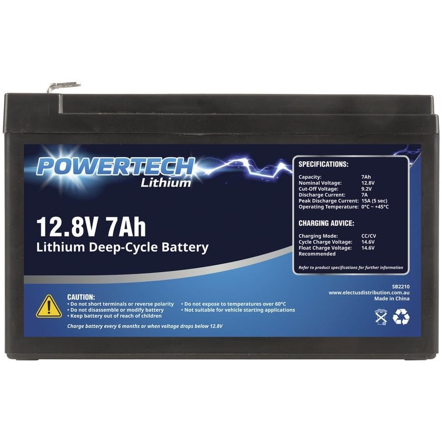LKD Electronics Electrical and Fittings 12.8V 7Ah Lithium Deep Cycle Battery