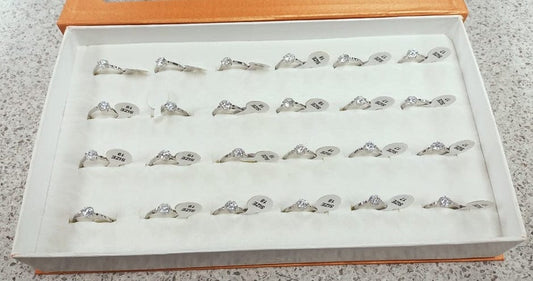 Local Kiwi Deals 24pcs Artificial Silver Toned Rings