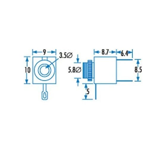 Local Kiwi Deals 3.5mm Stereo Chassis Socket PS0132