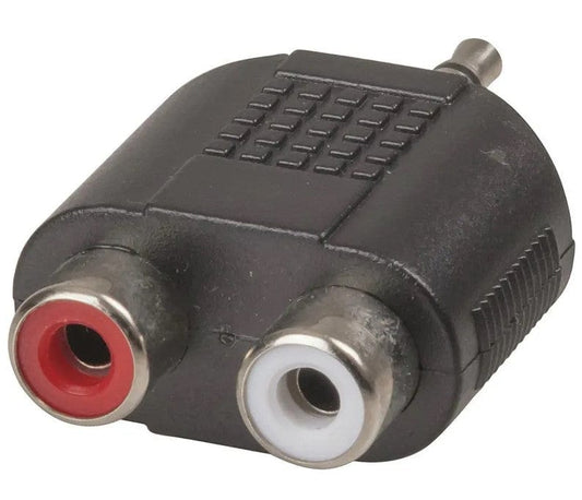 Local Kiwi Deals 3.5mm Stereo Plug to 2 RCA Sockets Adaptor PA3580