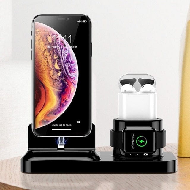 Local Kiwi Deals 3-in-1 Magnetic Charger Dock - Black