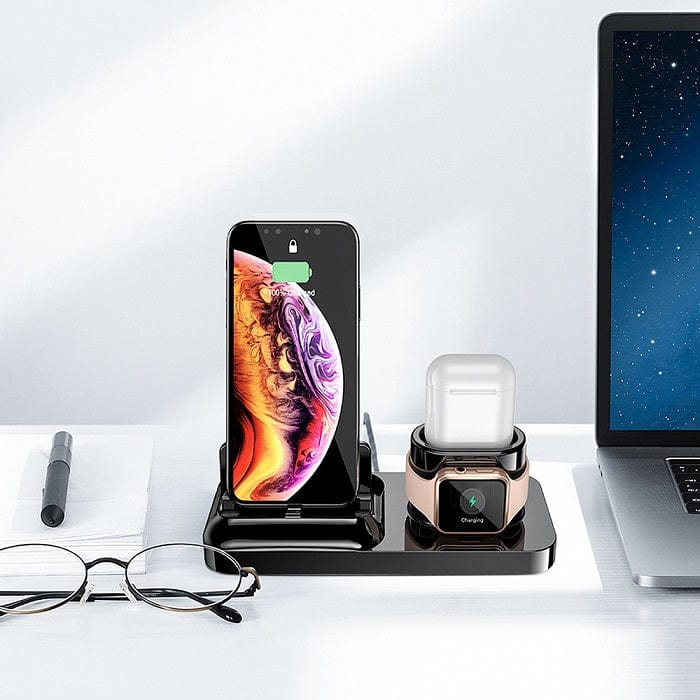 Local Kiwi Deals 3-in-1 Magnetic Charger Dock - Black