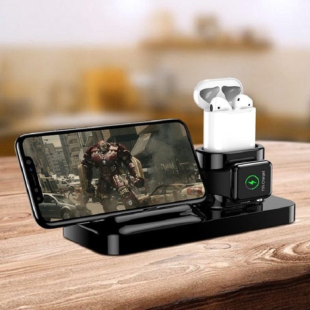 Local Kiwi Deals 3-in-1 Magnetic Charger Dock - Black