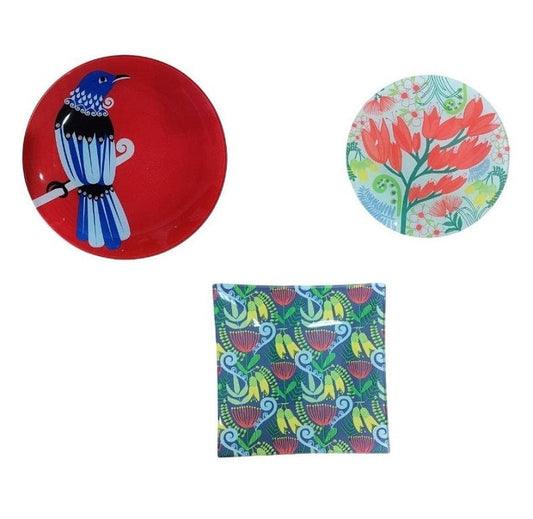 Local Kiwi Deals 3pk Home Decor New Zealand Glass Plate - Individually In Gift Pack