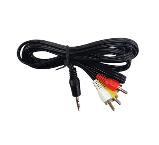 Local Kiwi Deals 4 Pin 3.5mm Audio Visual Plug to 3x RCA Plugs Cable 2m