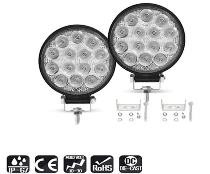 Local Kiwi Deals 42w 4.3 inch 12v / 24v Round Slim LED Spot Lights 1PACK