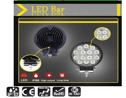 Local Kiwi Deals 42w 4.3 inch 12v / 24v Round Slim LED Spot Lights 1PACK