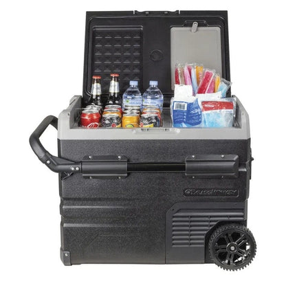 Local Kiwi Deals 45L Brass Monkey Portable Dual Zone Fridge/Freezer with Wheels and Battery Compartment GH2022