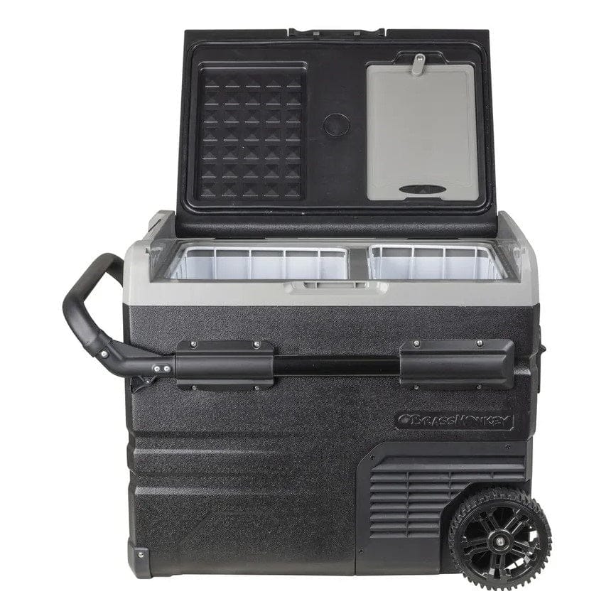 Local Kiwi Deals 45L Brass Monkey Portable Dual Zone Fridge/Freezer with Wheels and Battery Compartment GH2022