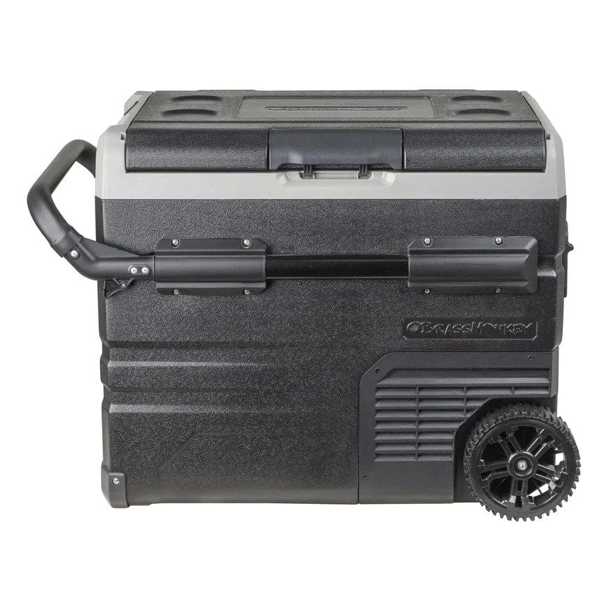 Local Kiwi Deals 45L Brass Monkey Portable Dual Zone Fridge/Freezer with Wheels and Battery Compartment GH2022