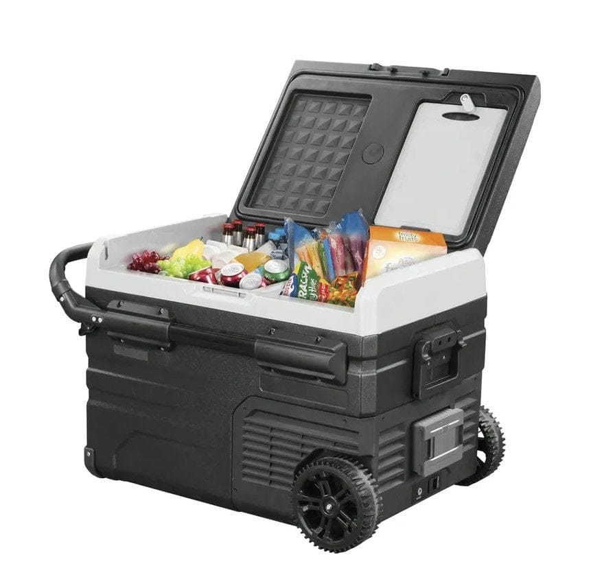 Local Kiwi Deals 45L Brass Monkey Portable Dual Zone Fridge/Freezer with Wheels and Battery Compartment GH2022