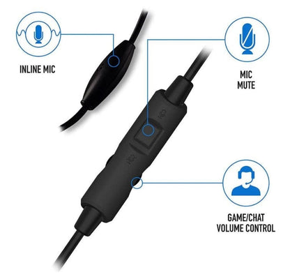 Local Kiwi Deals 4Gamers C6-50 Wired Gaming Headset (Black & Blue)