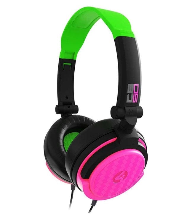 Local Kiwi Deals 4Gamers C6-50 Wired Gaming Headset (Neon Green & Pink)