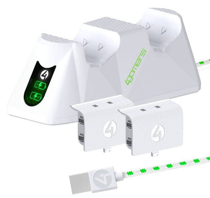 Local Kiwi Deals 4Gamers Xbox Series X/S Twin Charging Dock (White)