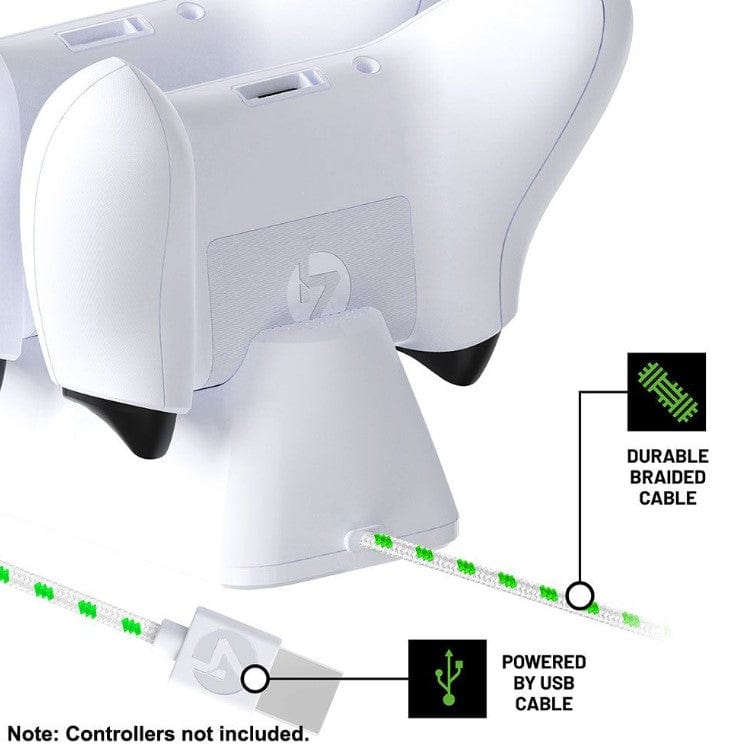 Local Kiwi Deals 4Gamers Xbox Series X/S Twin Charging Dock (White)