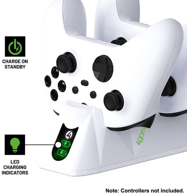 Local Kiwi Deals 4Gamers Xbox Series X/S Twin Charging Dock (White)