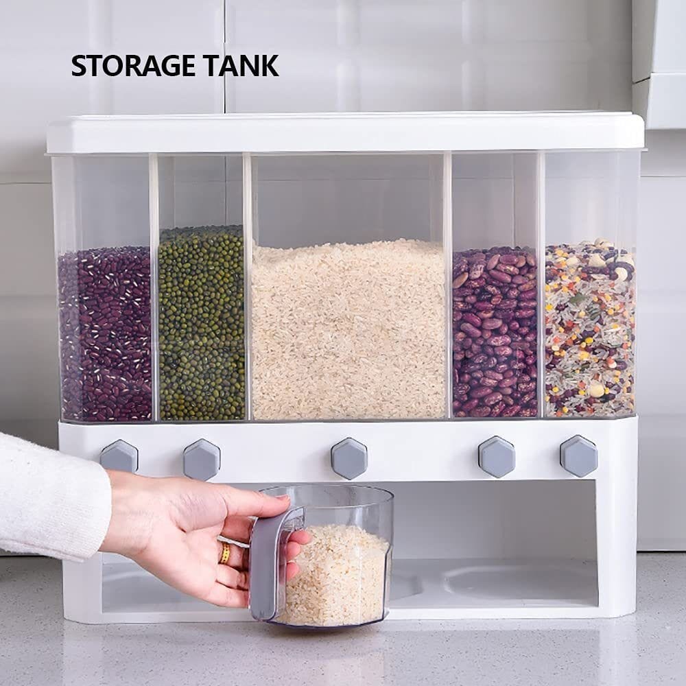 Local Kiwi Deals 5 Grid Grain Storage Dispenser (15KG) PICK UP ONLY