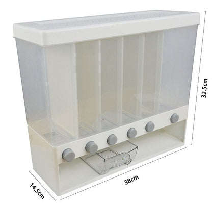 Local Kiwi Deals 6 Grid Grain Storage Dispenser (10Kg) PICK UP ONLY