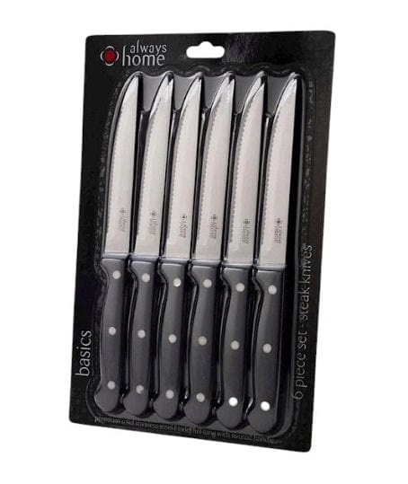 Local Kiwi Deals Always Home Basics Steak Knife Set 6 Piece