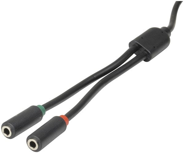 Local Kiwi Deals Audio And Video 3.5mm 4 Pole Plug to 2 x 3.5mm Socket Cable - 250mm