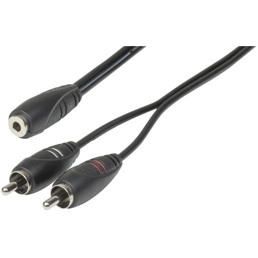 Local Kiwi Deals Audio And Video 3.5mm Stereo Socket to 2 x RCA Plugs 300mm