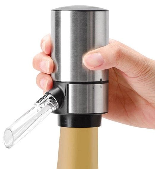 Local Kiwi Deals Automatic Electric Wine Decanter Whiskey Aerator Battery Powered - Stainless Steel