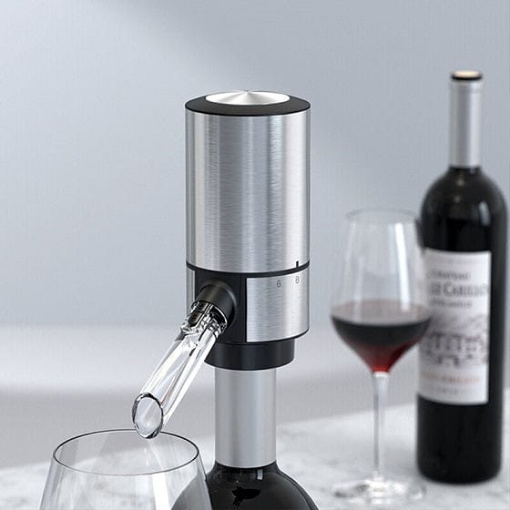 Local Kiwi Deals Automatic Electric Wine Decanter Whiskey Aerator Battery Powered - Stainless Steel