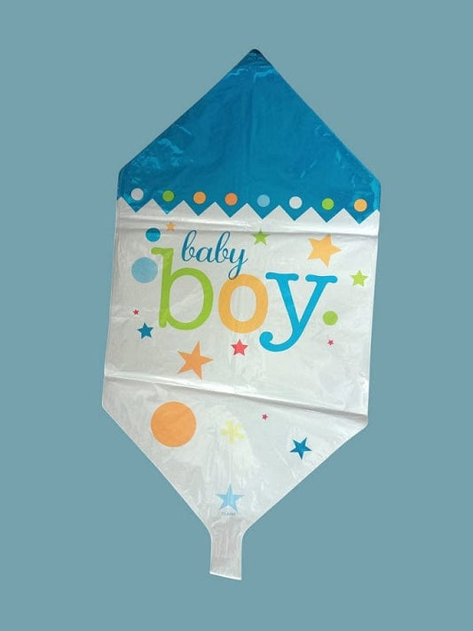 Local Kiwi Deals Baby Boy Foil Balloon 60 x 32cm - 5pk