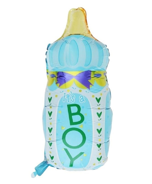 Local Kiwi Deals Baby Boy Foil Milk Bottle Balloon Large 80 x 42cm - 5pk
