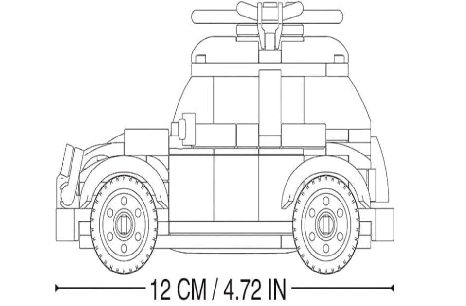 Local Kiwi Deals Baby Gears SLUBAN Model Bricks Beetle Car M38-B0706C  176PCS