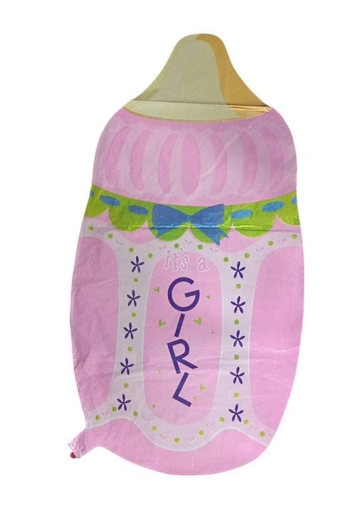 Local Kiwi Deals Baby Girl Foil Milk Bottle Balloon Large 80 x 42cm - 5pk