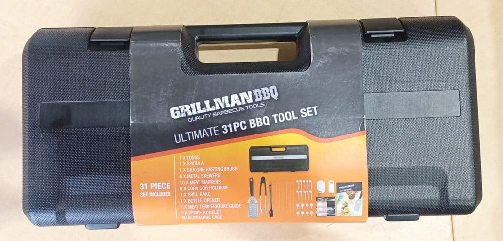 Local Kiwi Deals BBQ GRILLMAN ULTIMATE 31PCS BBQ TOOL SET