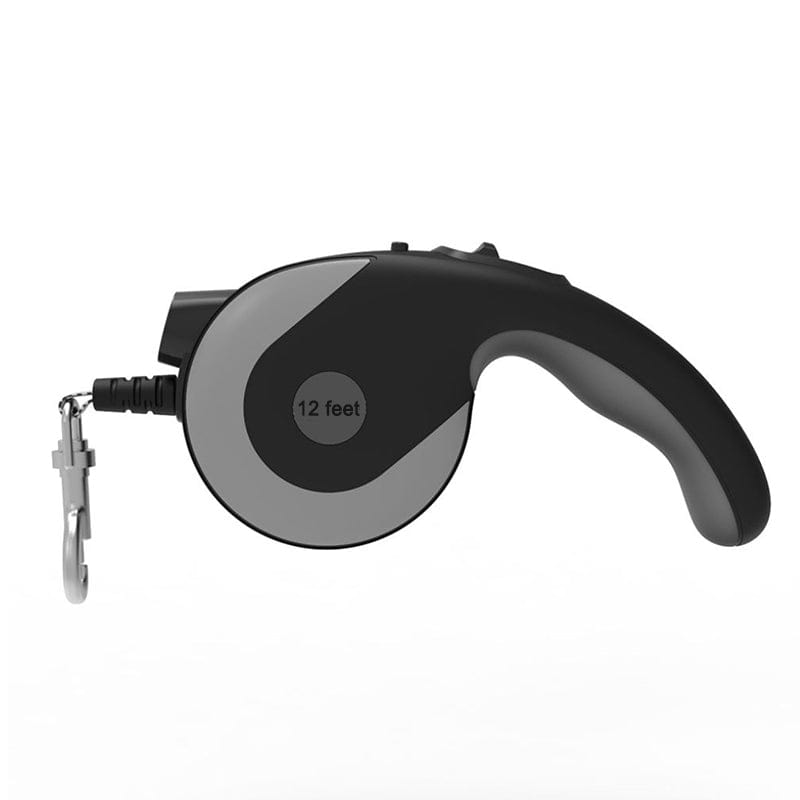 Local Kiwi Deals BLACK Retractable Lightweight LED Pet Leash - Medium/Large Dogs
