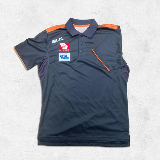 Local Kiwi Deals BLK GREATER WESTERN SYDNEY GIANTS PLAYERS POLO 2017 LADIES GUNMETAL SIZE18