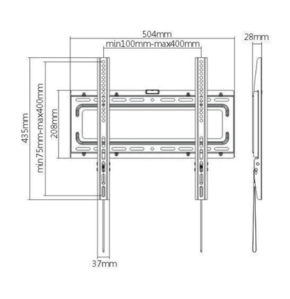 Local Kiwi Deals Brateck: 37-70" Fixed Wall Mount TV Bracket