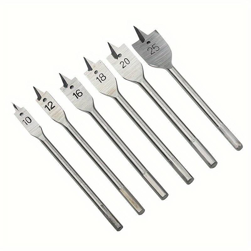 Local Kiwi Deals Building & Renovation 6Pcs Wood Flat Drill Sets 10mm-25mm