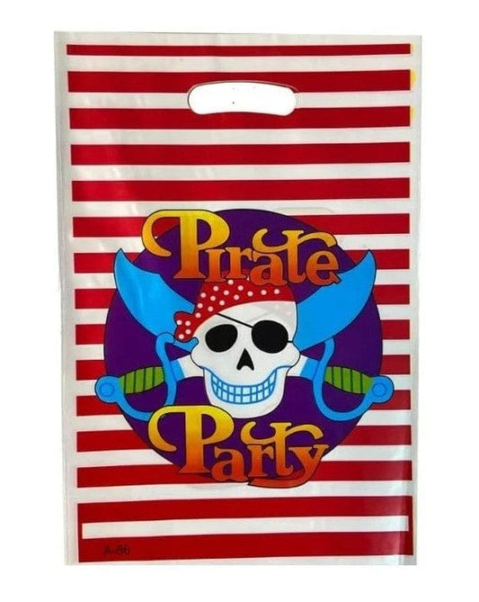 Local Kiwi Deals BULK BUY 180pk 8pcs Pirate Party Red and White Stripe Treat Bags