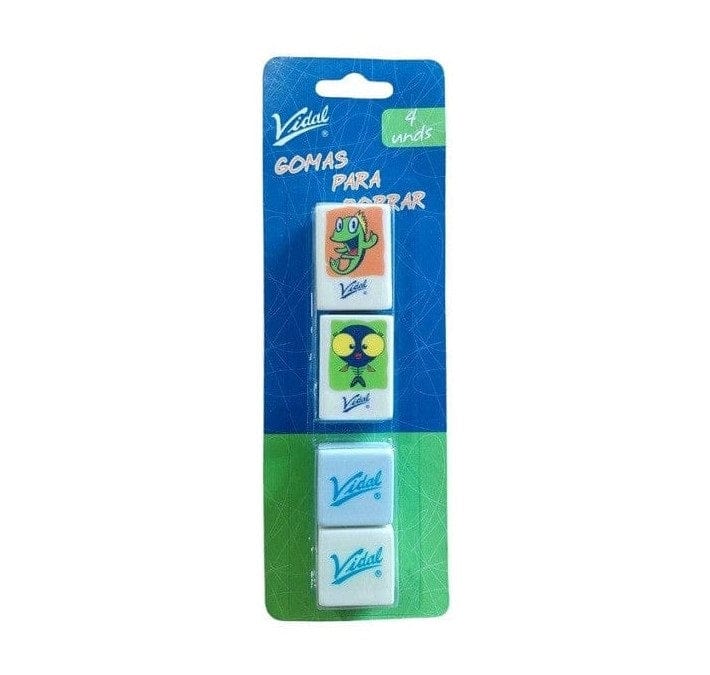 Local Kiwi Deals BULK BUY 55pcs VIDAL ERASERS 4PACK