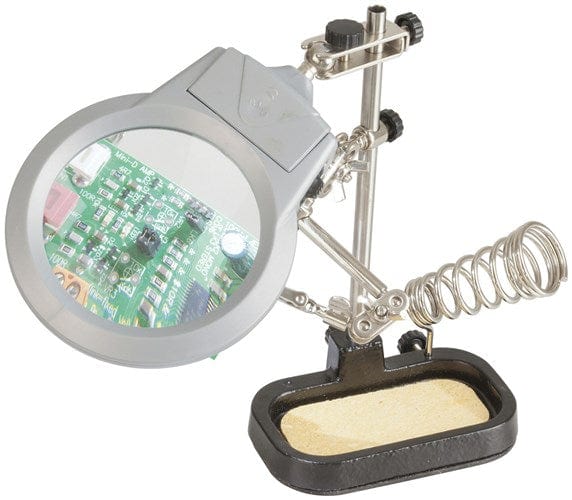 Local Kiwi Deals Business & Industrial Holder PCB with LED Magnifier and Soldering Iron Stand
