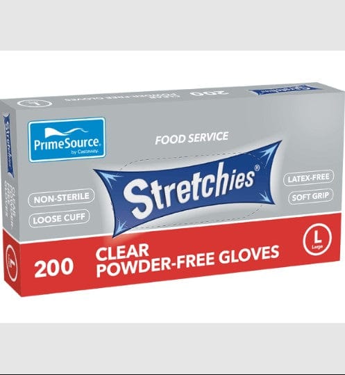 Local Kiwi Deals Business & Industrial LARGE STRETCHIES DISPOSABLE GLOVES POWDER FREE CLEAR 200/BOX