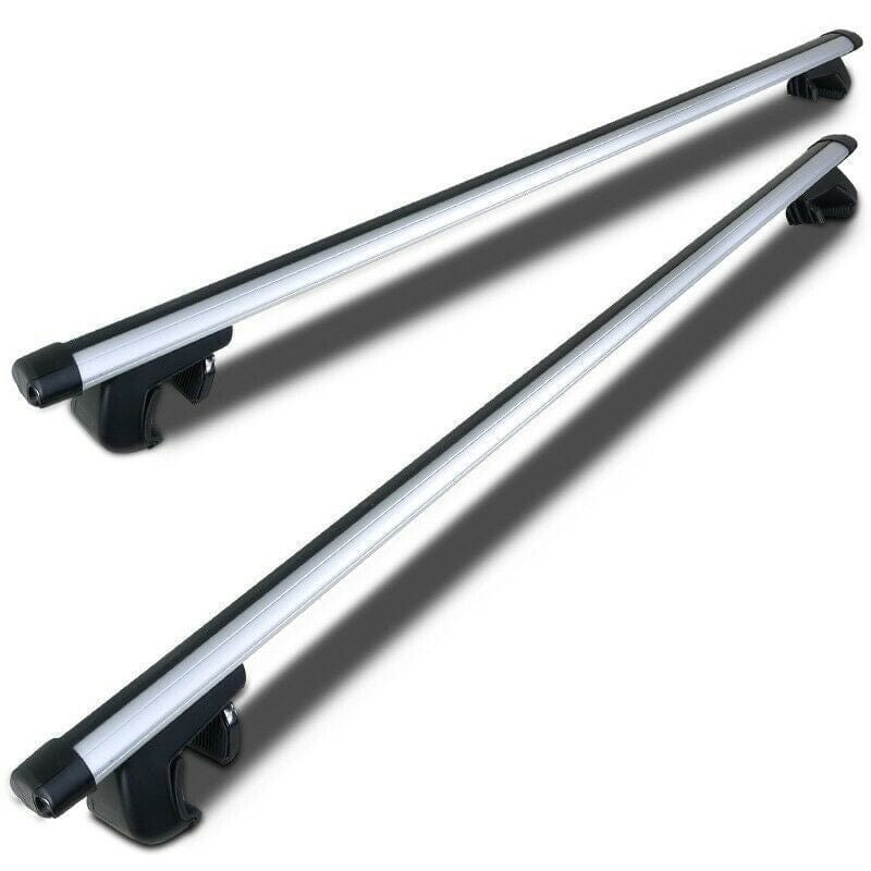 Local Kiwi Deals Car Parts & Accessories 120 Universal Aluminum Roof Rack Cross Bar (2 Pack) (120 - 130mm) (Silver)