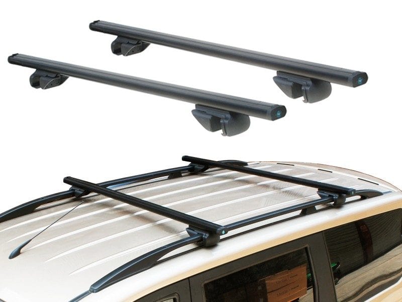 Local Kiwi Deals Car Parts & Accessories 130 BLACK 2pk Universal Aluminum Roof Rack Cross Bar (120 or 130mm) (Silver) (BLACK)