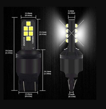 Local Kiwi Deals Car Parts & Accessories 2PCS × 12V White T20 Led Lights Bulbs